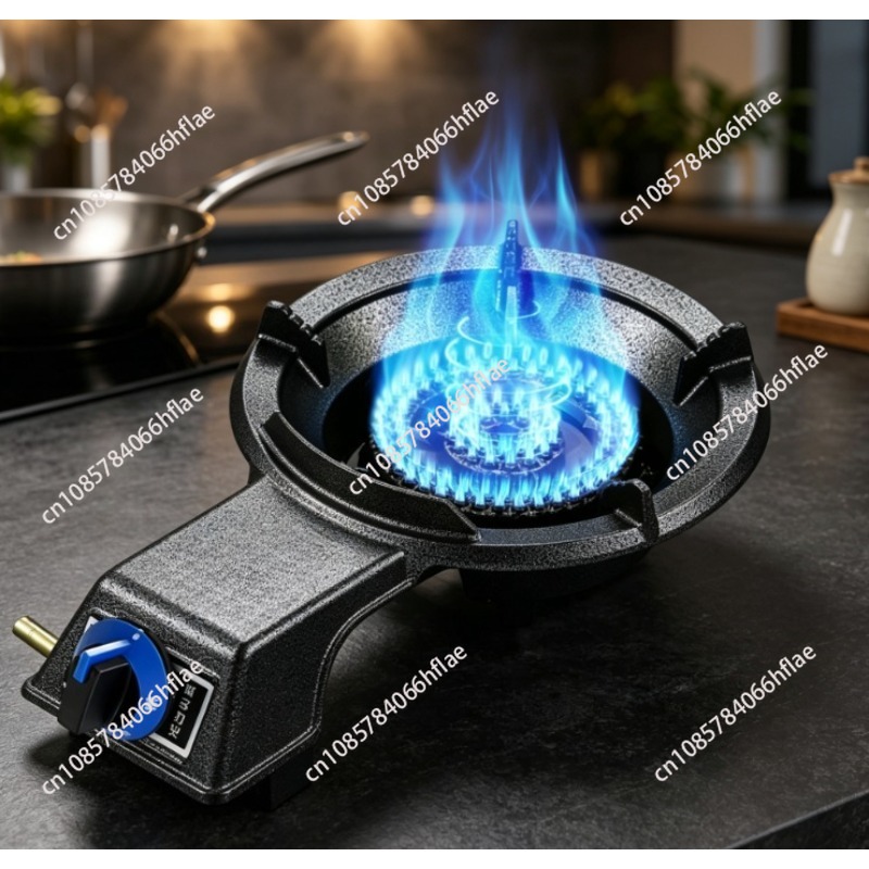Commercial Kitchen Gas Stove - High Temperature Single Gas Burner, Energy