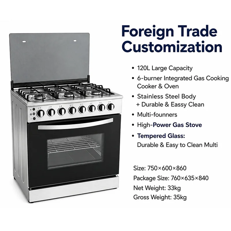 Commercial Kitchen Gas Stove - Commercial 6-Burner Gas Stove and Oven