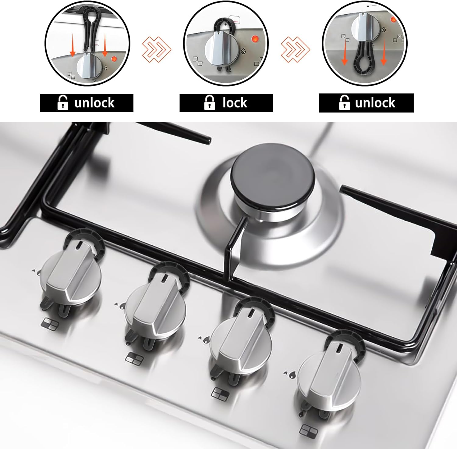 Childproof Kitchen Safety Set  - огляд і ціна Commercial Kitchen Gas Stove