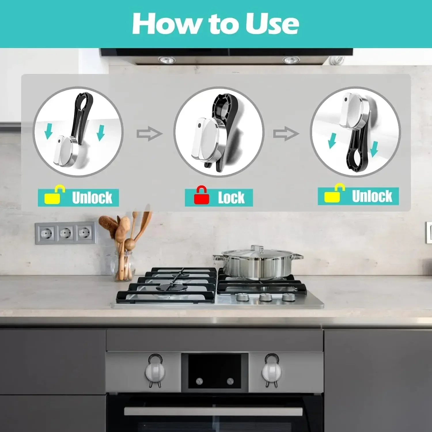 Childproof Kitchen Safety Set  - огляд і ціна Commercial Kitchen Gas Stove