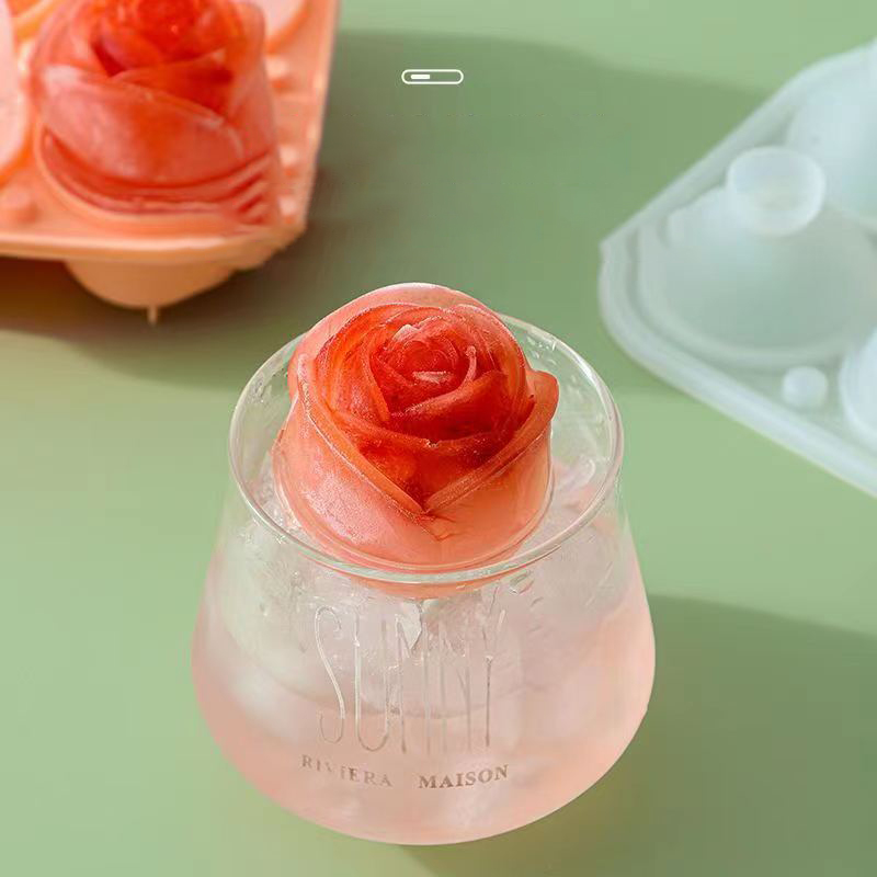 3D Rose Ice Molds 4 Holes Ice  - огляд і ціна Commercial Kitchen Utensil Holder