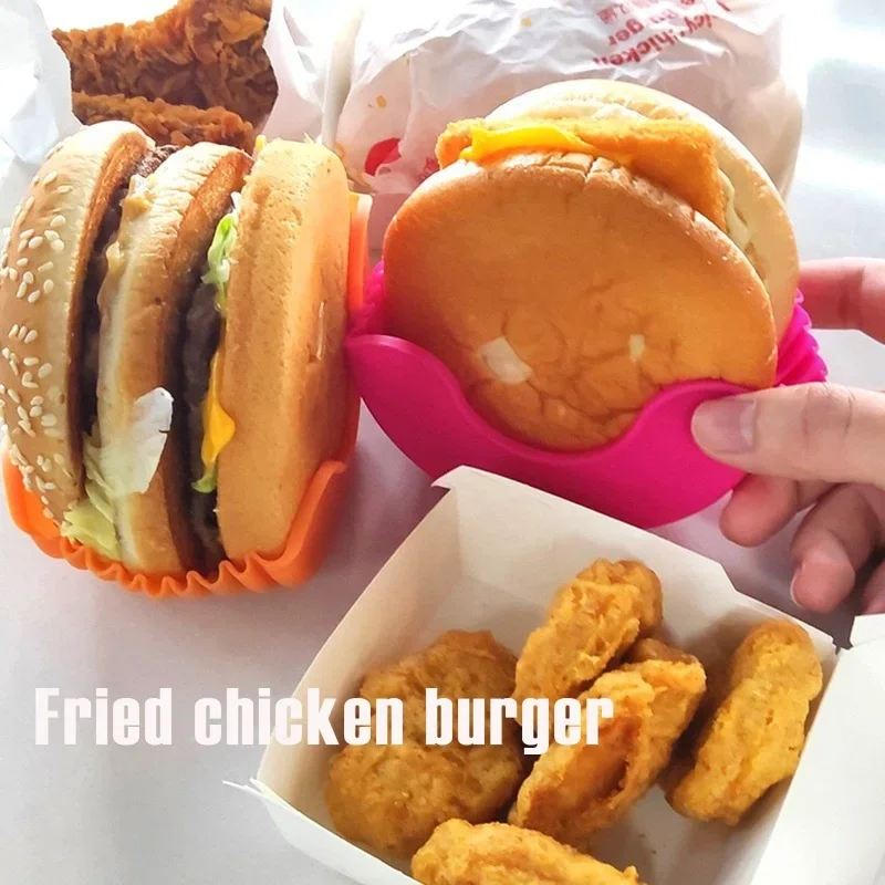 1/4pcs Silicone Burger Tray Re - огляд і ціна Commercial Kitchen Utensil Holder